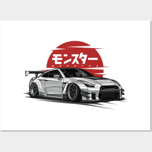 JDM Monster GTR R-35 (White) Posters and Art